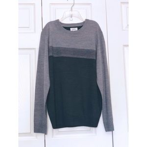 Croft & Barrow LS Mens Gray Lightweight Crewneck Sweater